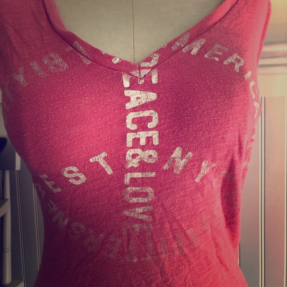 American Eagle peace sign shirt